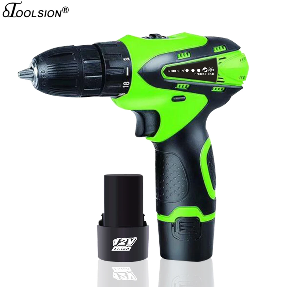 

Dual Speed 1.5Ah 12V Cordless Drill Battery Drill Tool Torque Screwdriver Cordless Power Tool For Drilling In Steel Wood Ceramic