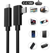 5m usb tipo c cabo para oculus quest 1 2 ligação compatível vr transferência de dados carga rápida usb 3.2 tipo-c para usb c adaptador