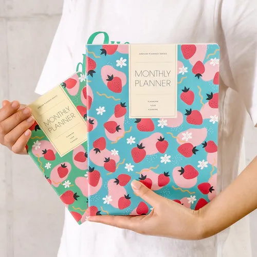 

Sweet Flower Monthly Planner 2020 Agenda Book 25.3*18.7cm 64P Colorful Month Plan Book Free Shipping