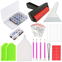 Boîte de rangement pour peinture diamant 5D, outils et accessoires de broderie, pour adultes ou enfants