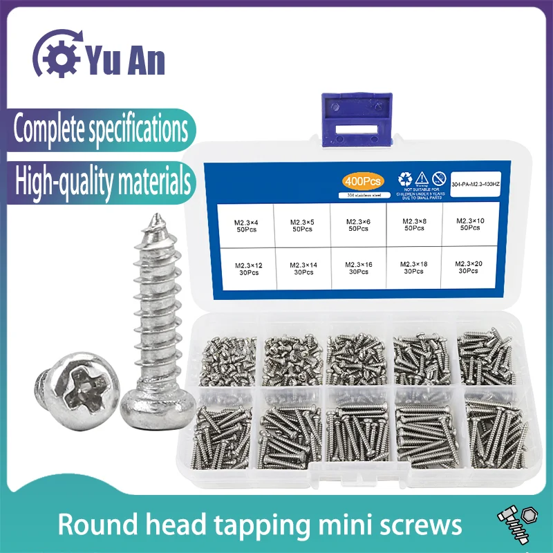 304 Stainless Steel Round Head Self-Tapping Screws/Electronic Tiny Small Pan M2 304 Stainless Steel Round Head Self-Tapping Screws/Electronic Tiny Small Pan M2