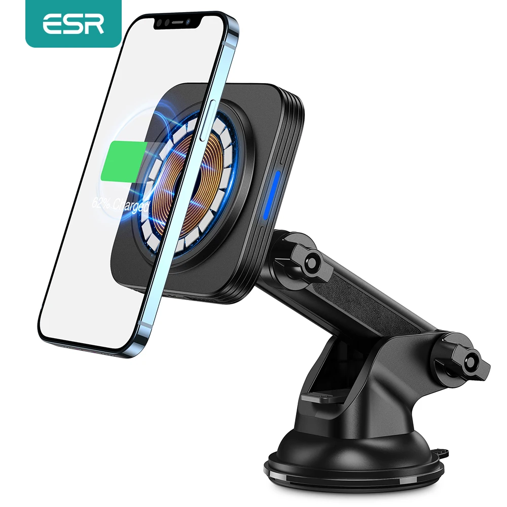 ESR HaloLock Dashboard Wireless Charger for iPhone 12 Pro Max Magnetic 7.5W Wireless Car Charger Mount for iPhone 12/12 pro/mini