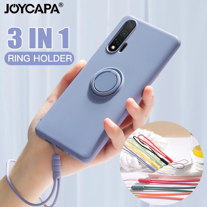 Premium Soft Silicone Shockproof Case with Ring Holder - Luxury Protective Cover