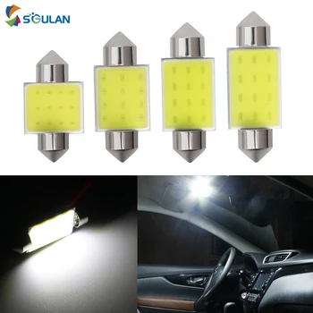 

1X Festoon LED Car Light Bulb 31 36 39 41MM Interior Diode For Cars Door Dome Lights 6500K License plate lamp Auto White 12V