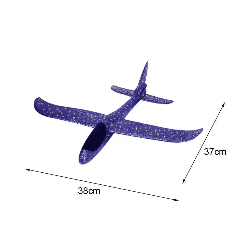 37/48 см фиолетовый бросок самолет Diy Epp Поролоновый гибкий и прочный ручной Старт метательный самолет модель на открытом воздухе летающая игрушка