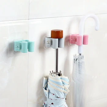 

Non-slip Suction Cup Wall Mop Hook Hanging Rack Powerful Traceless Broom Shelf Mop Clamp Stand Holder For Home Bathroom