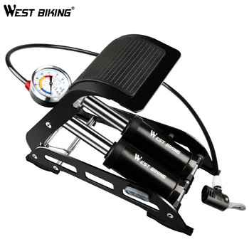 

WEST BIKING Bicycle Foot Air Pump High Pressure No-Slip Cycling Pump Double Tube Schrader Presta Car Motorcycle MTB Bike Pump