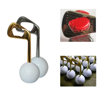 

Golf Ball Bottle Opener Creative Zinc Alloy Beer Cap Puller Openers Golf Training Aids golf tool gold white