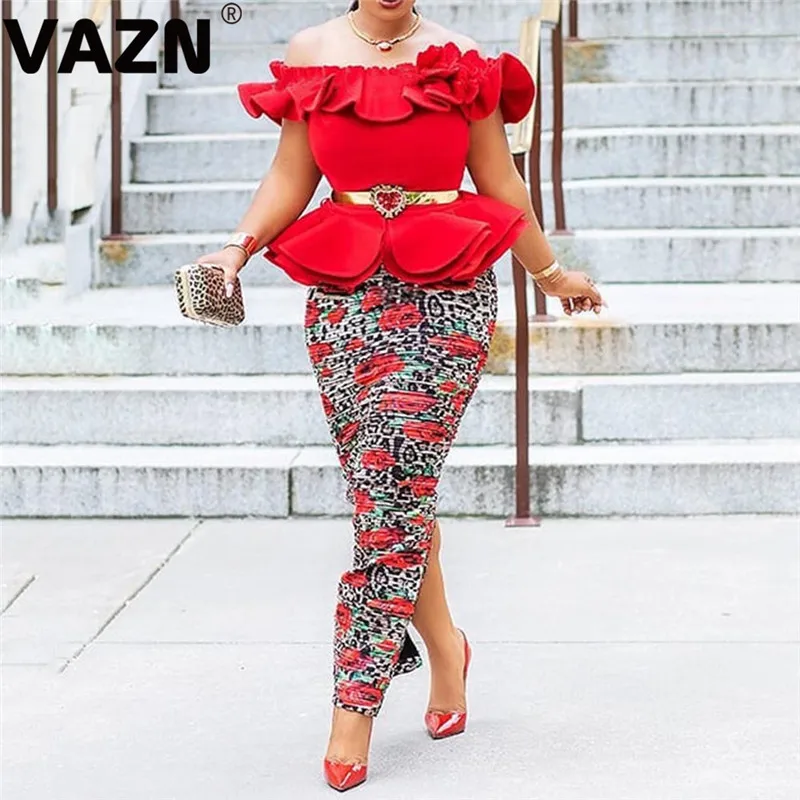 VAZN- فستان سهرة طويل لامع على شكل حورية البحر للنساء ، ياقة مائلة ، أكمام قصيرة ، ضيق ، مثير ، ملابس للخروج في النادي