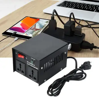 

200W Voltage Converter with 2Pcs Universal Sockets 100V to 220V Power Transformer ST-200VA US Plug power