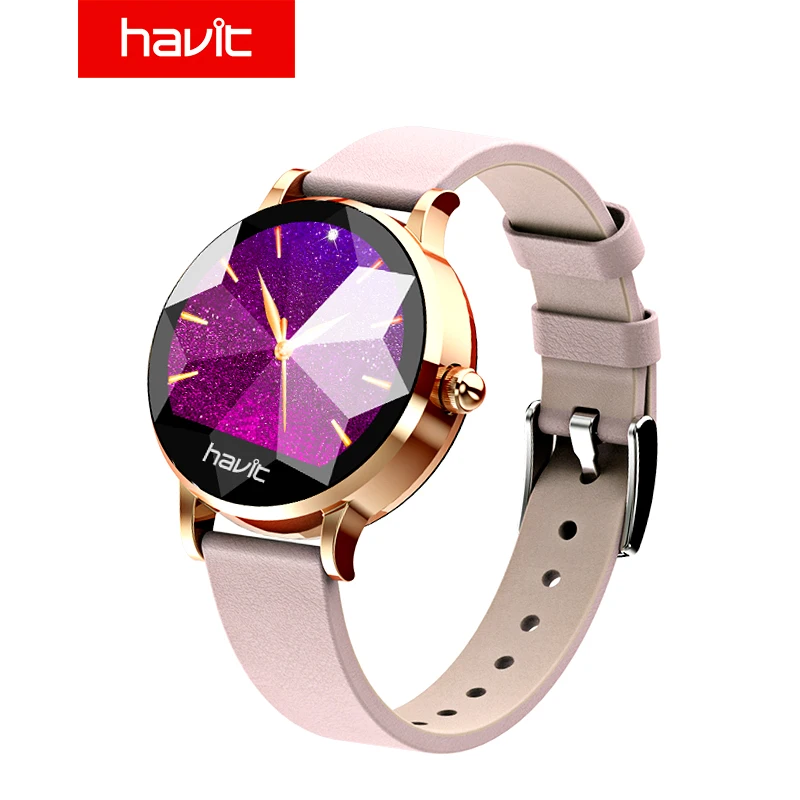 Havit SW05 умный браслет с монитором сердечного ритма ЭКГ кровяное давление Фитнес Плавание Facebook женские модные умные часы - Цвет: Белый