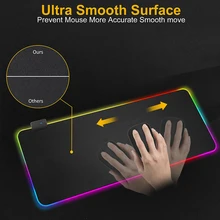 

Gaming Mouse Pad Computer Mousepad RGB Large Mouse Pad Gamer XXL Mouse Carpet Big Mause Pad PC Desk Play Mat with Backlit