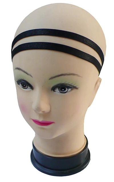 1 шт. в продаже, двойная эластичная повязка на голову, Софтбол, Противоскользящие силиконовые резинки для волос, повязка на голову, резинка для волос - Цвет: Black