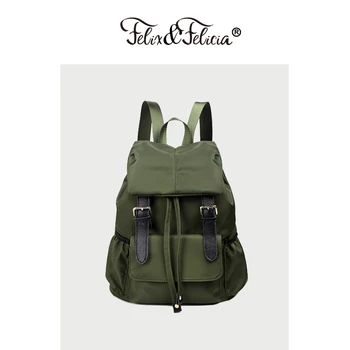 

FELIX&FELICIA Fashion Backpack Shoulder Bags For Women 2020 Ladies Casual Oxford Large Capacity Backpacks Solid Color School Bag