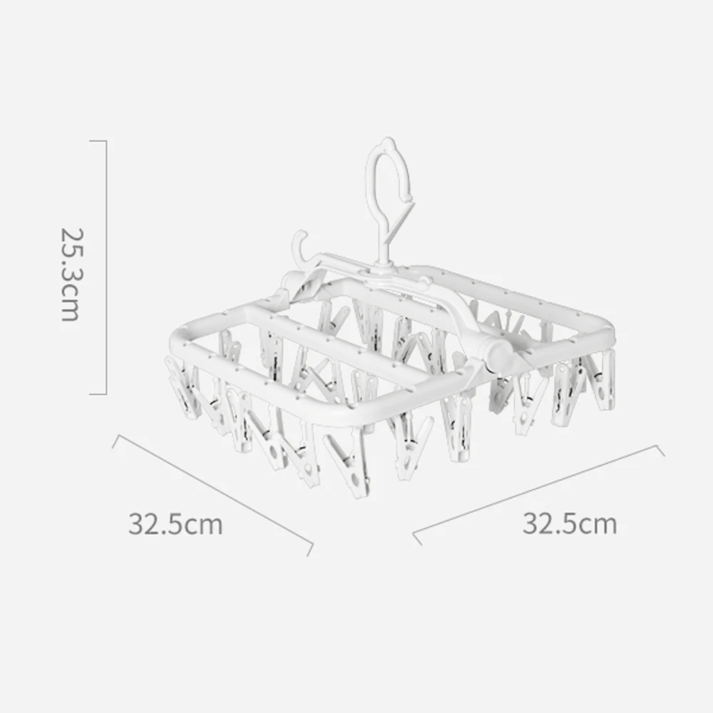 Складная вешалка для одежды, круглая сушилка для белья, вешалка для белья, крючок для носков, крючок для одежды, 32 зажима, складная вешалка, крючок для белья, сушилка для белья