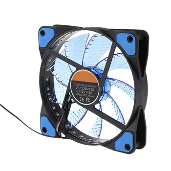 

120mm PC Computer 16dB Ultra Silent 33 LEDs Case Fan Heatsink Cooler Cooling with Anti-Vibration Rubber,12CM Fan,12VDC 3P IDE 4p