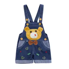 Детские штаны; одежда для малышей; джинсовый комбинезон для детей; милые джинсы с медведем; Детские шорты; летние брюки для маленьких мальчиков и девочек; Новинка