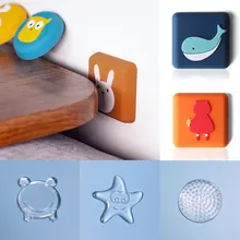 Tope de puerta de silicona autoadhesivo, protectores de pared de dibujos animados, parachoques de manija de puerta, protector de tope, silenciador, almohadilla de choque, herramientas