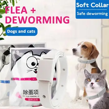 

39/50cm Cats Dog Mosquitoes Insect Repellent Collar Adjustable Red Long-term Protection Flea Tick Prevention Collar Pet Supplies