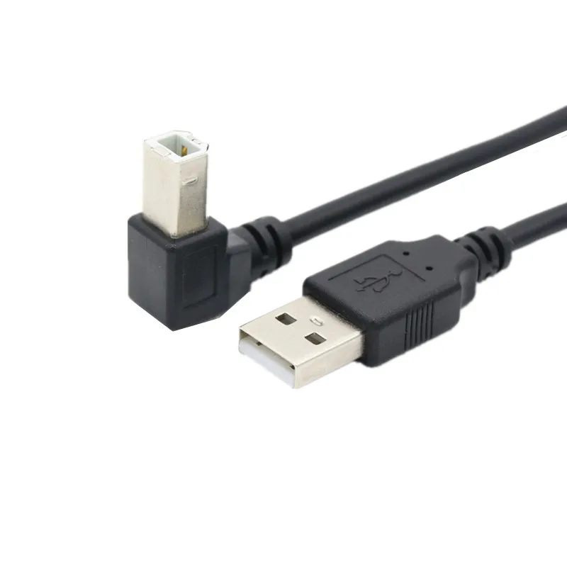 Right-Angle USB 2.0 A to B Printer/Scanner Cable (0.3m-1.5m)