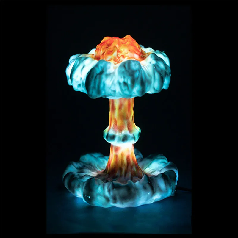 

Creative Night Light Mushroom Cloud LED Table Lamp Promise Colorful Dimming 3D Printing USB Resin Desktop Decorative Lamp