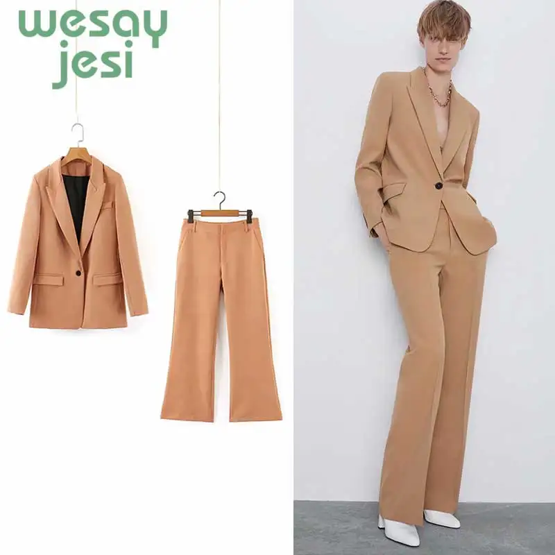 

blazer Femme Jackets Women Blazer chic Long Sleeve Solid color One Button Coat Slim Office Lady Jacket Female Tops Suit