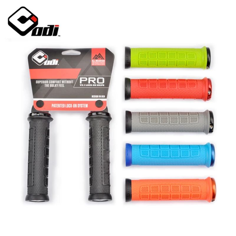 ODI Elite Pro V2.1 Lock on Grips for MTB Mountain Bike Grips Handlebar Mountain Bike Grips Alluminium Alloy+Silica Gel ODI Grips