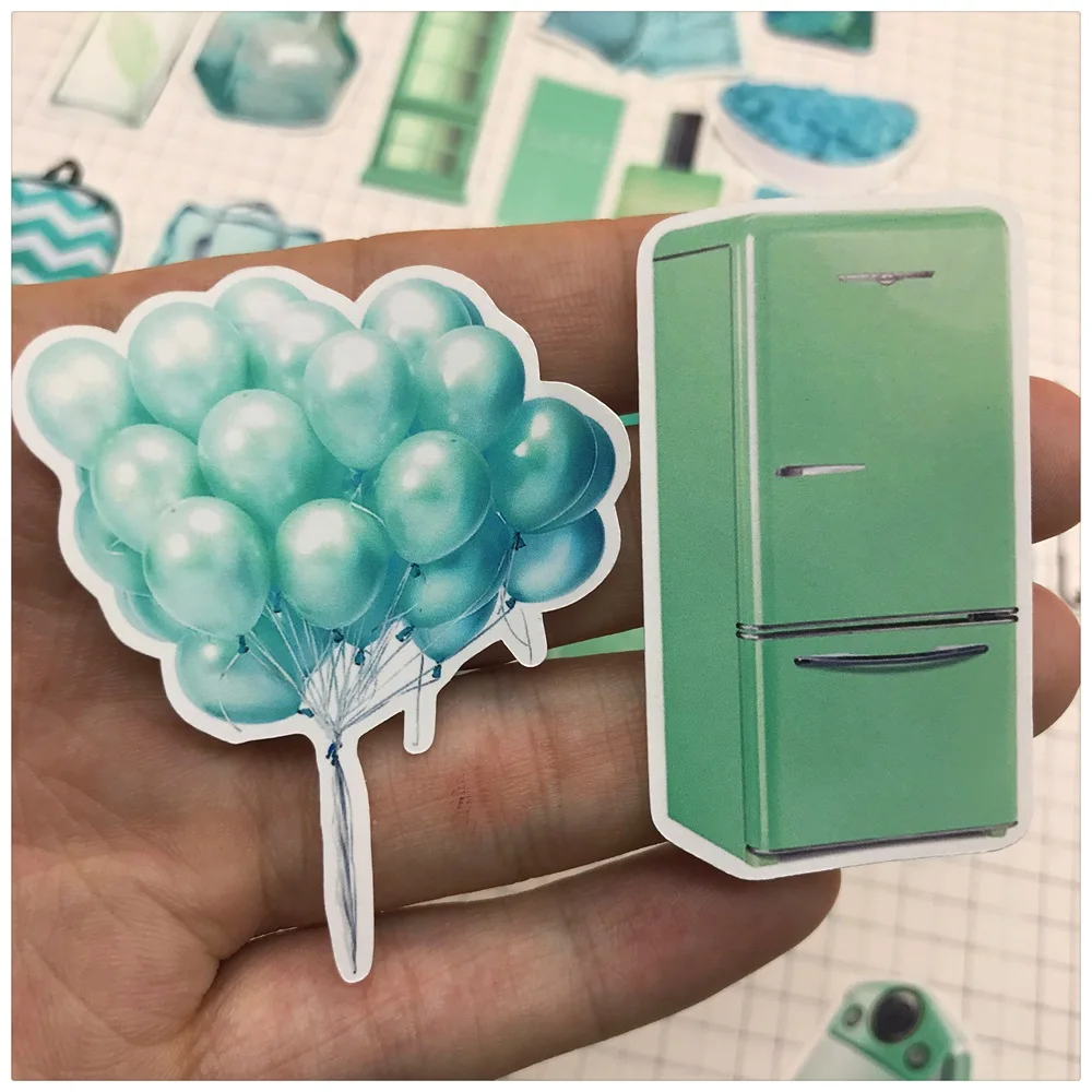 30 шт./компл. Винтаж мятно-зеленого цвета, Открытая Летняя обувь Стикеры DIY ремесло Скрапбукинг альбом мусор Журнал Планировщик декоративные Стикеры s