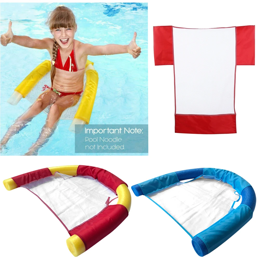 

Beach Swimming Floating Chair Pool Float Party Kids Adult Bed Seat Water Flodable Ring Lightweight Beach Ring Noodle Net Chair