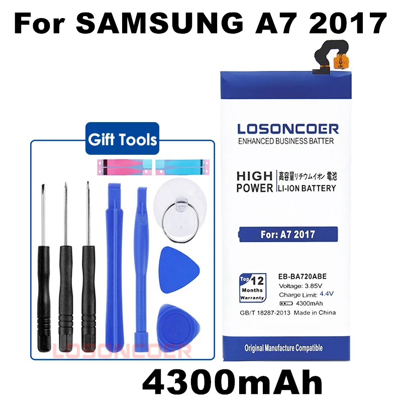 LOSONCOER 4300 мА/ч EB-BA720ABE Батарея для samsung Galaxy A7 2017/SM-J730F/J7 2017 SM-A720 A720F A720S J7 Pro | Мобильные
