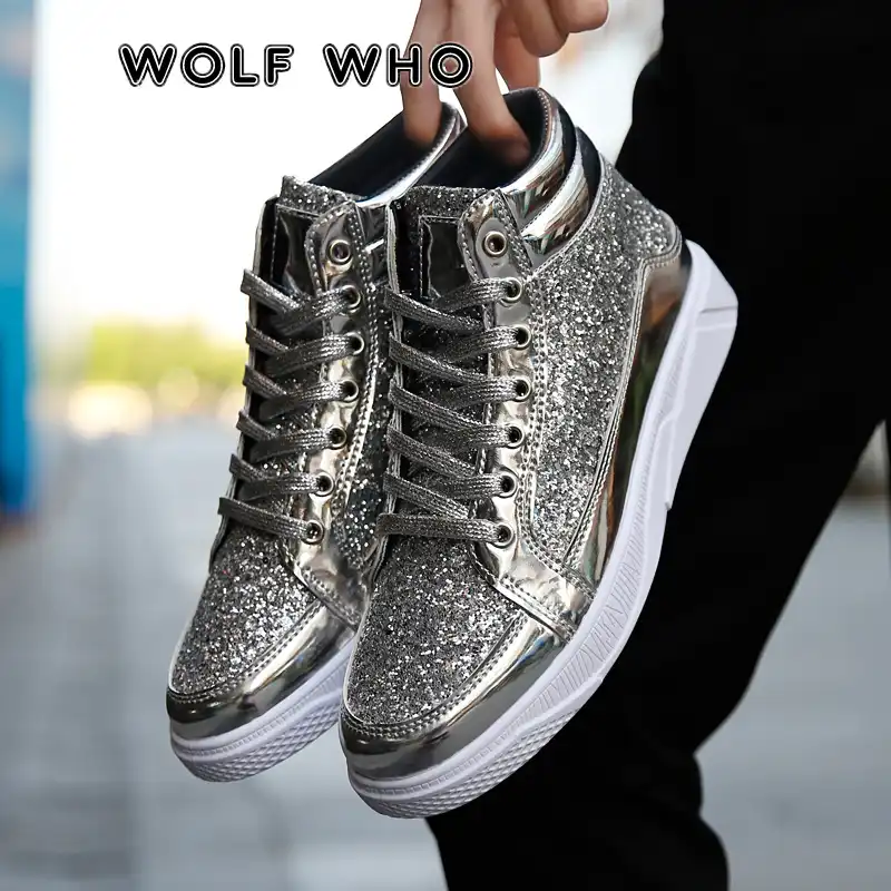 silver hip hop shoes