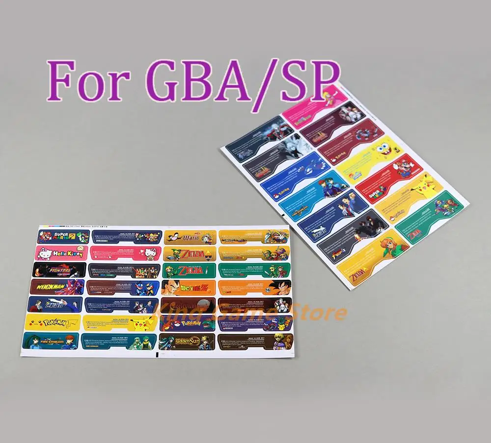 50sets Replacement For GBA SP Label Stickers Custom Design Console