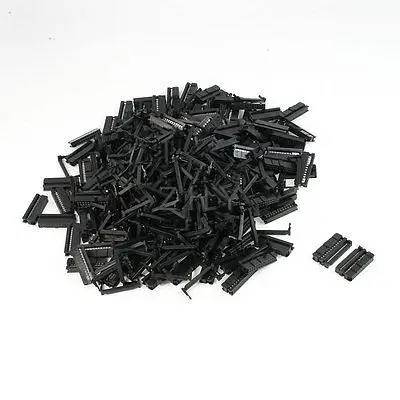 

200 Pcs FC1-24P Flat Ribbon Cable 2 Row 24 Pin IDC Socket Connector Black