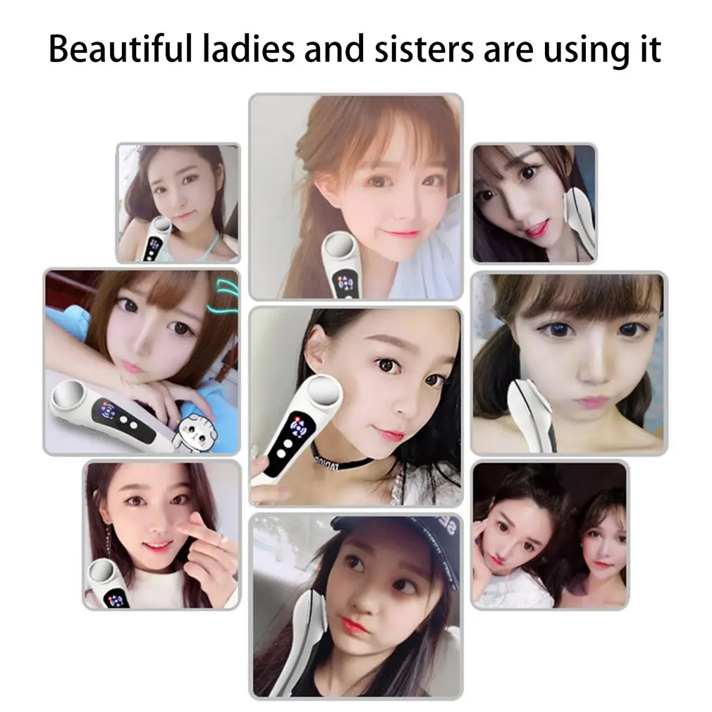  Ultrasonic Facial Body Cleaner Massager Massage Face Lift Skin Tightening Deep Cleansing Wrinkle Re