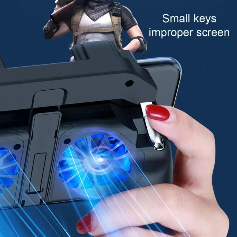  H10 Controller Gamepad ABS Heat Dissipation By Double Fans Phone Holder Cooler Fan 5000mAh Power Ba