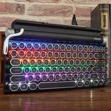 Aliexpress - New 83-key retro wireless bluetooth mechanical keyboard, waterproof punk mechanical gaming keyboard mobile phone tablet PC