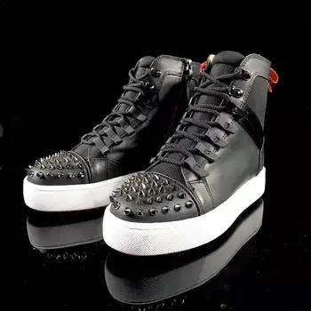 

2020 newest brand Designer red bottoms sneakers unisex trainers shoes for men spikes toe boots Genuine Leather casual shoes
