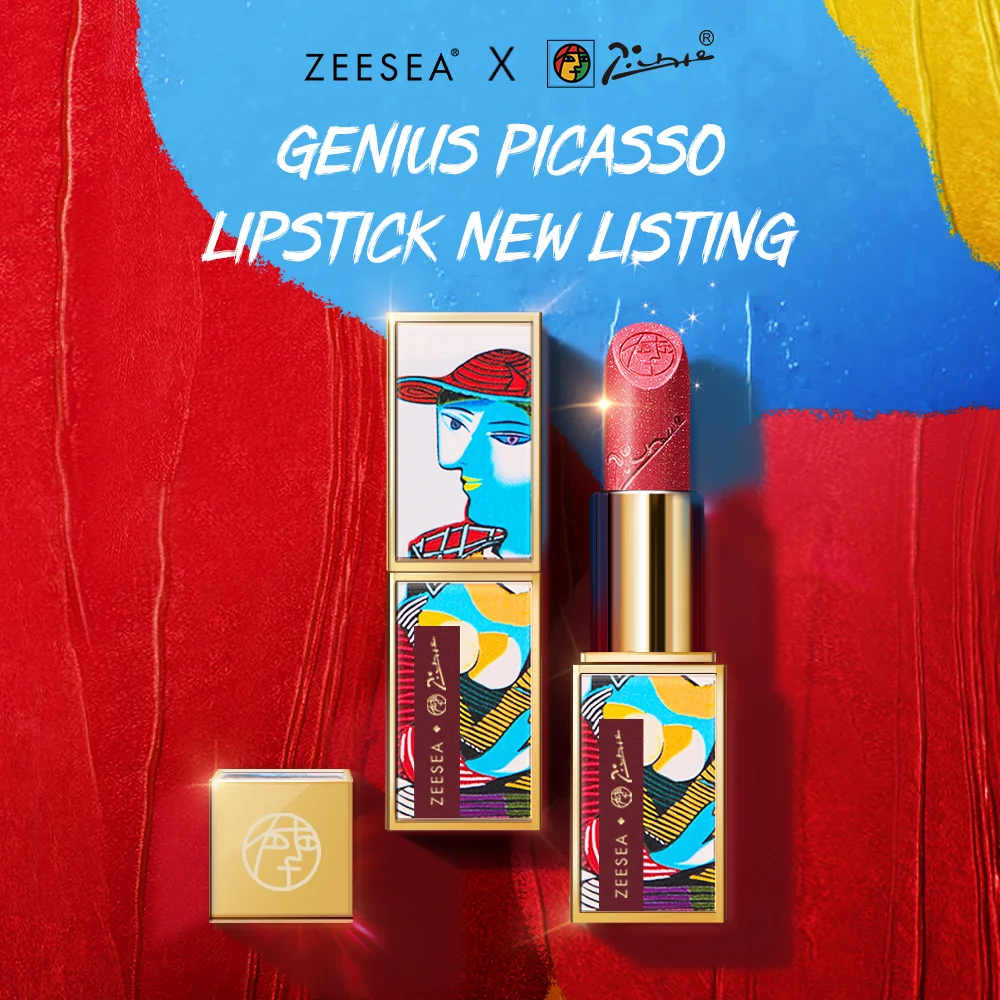 Новая коллекция ZEESEA Picasso 2 цвета губная помада телесного матовый вельвет стойкая