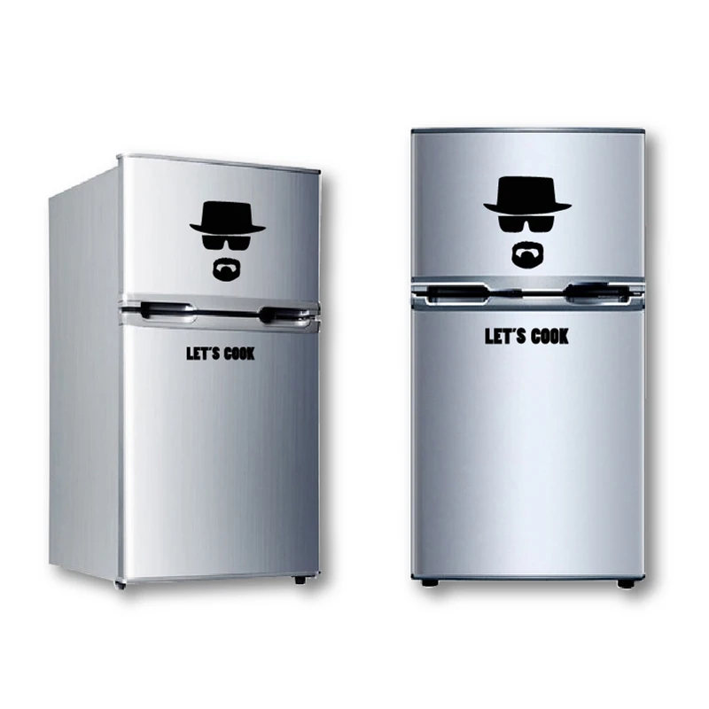 Heisenberg Fridge Vinyl Sticker Kitchen Decor Breaking Bad Funny Decals Kids Stickers wall stickers,self adhesive stickers,kitchen wall sticker