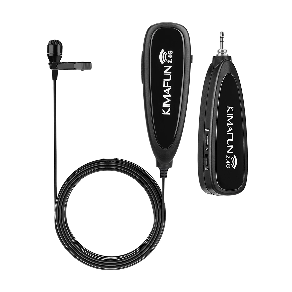 2.4G Wireless Lavalier Microphone,Portable Lapel Clip On Microphone System for iPhone,iPad,DSLR Camera,Recording,Youtube Video