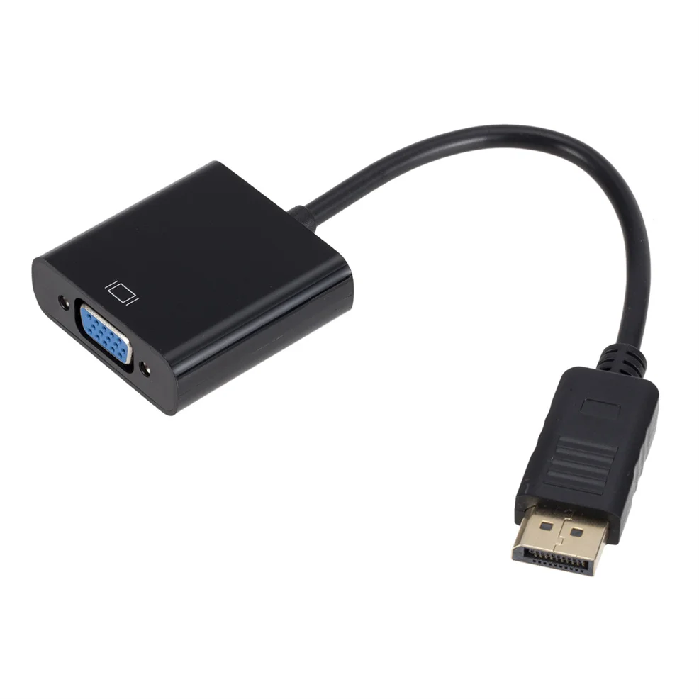 LccKaa DisplayPort Display Port DP to VGA Adapter Cable Male to Female Converter for PC Computer Laptop HDTV Monitor Projector