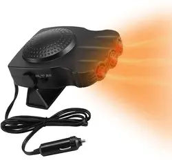 Chauffage de voiture 12V, désembueur dégivreur de pare brise Portable à 3 trous, chauffage rapide, prise allume cigare, 150W 