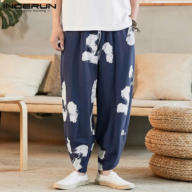 Printing Men Harem Pants 2020 Retro Joggers Streetwear Pockets Pantalon Elastic Waist Baggy Casual Trousers Men INCERUN S-5XL 7 Printing Men Harem Pants 2020 Retro Joggers Streetwear Pockets Pantalon Elastic Waist Baggy Casual Trousers Men INCERUN S-5XL 7