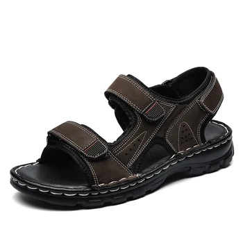 

on outdoor beach slip sandals for sneaker rubber hiking gladiator massage male summer 2018 roman geta 39 slide leather men mens