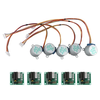 

5pcs 5V DC Drivers 28BYJ-48 TE 118 Stepper Motor + 5 pcs ULN2003 Driver Board Module