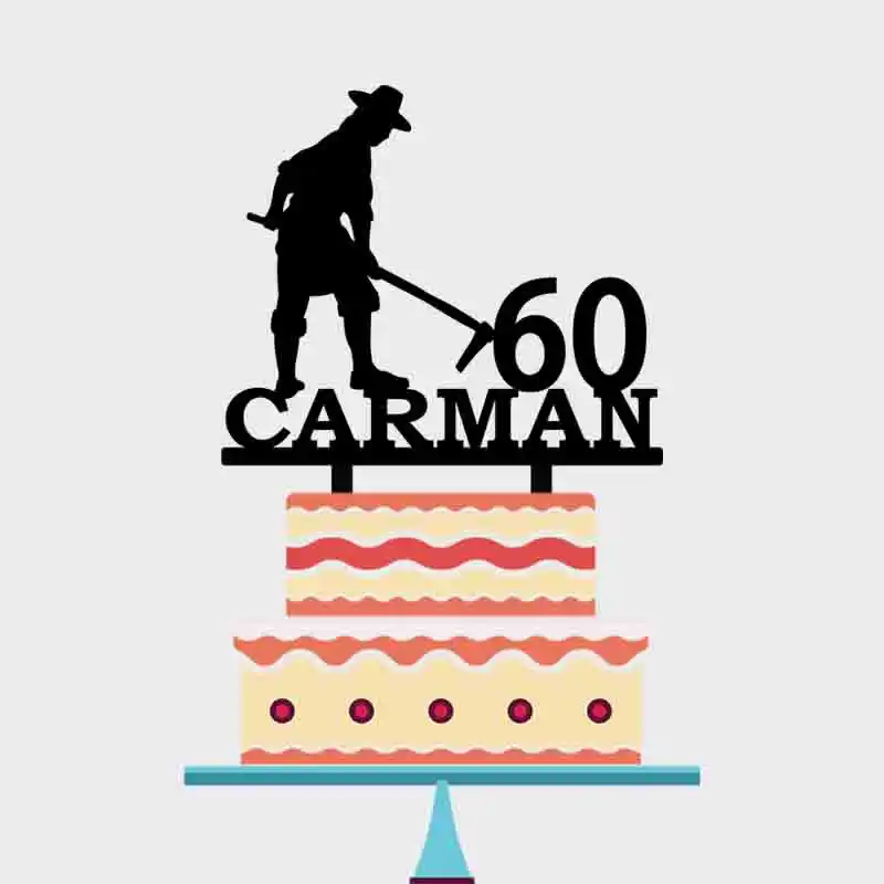 Personalized Father S Birthday Cake Topper Custom Name Age Farmer Weeding Cake Topper For Fathers Day Cake Decoration Yc154 Cake Decorating Supplies Aliexpress