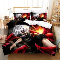 Home Textile Tokyo Ghoul Anime Manga Goth Bedding Set Printed Duvet Cover Set Pillowcase Twin Full Queen King Bedclothes 2/3pcs 1