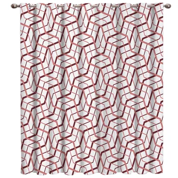 

Irregular Geometric Pattern Room Curtains Large Window Window Curtains Dark Blackout Bedroom Floral Indoor Kids Window Treatment