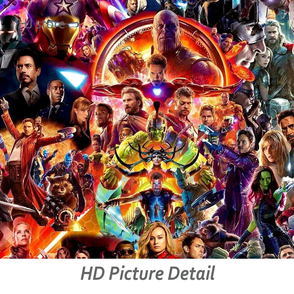 Frameless Printing Avengers End Game Canvas Picture for Living