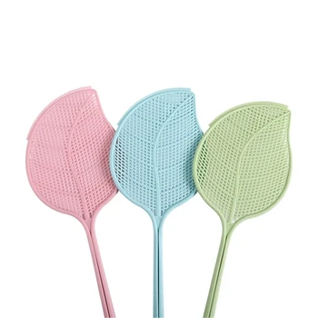

4pcs Plastic Multifunctional Fly Swatter Manual Swat Mosquito Pest Control with Long Handle for Home Room(Pink)